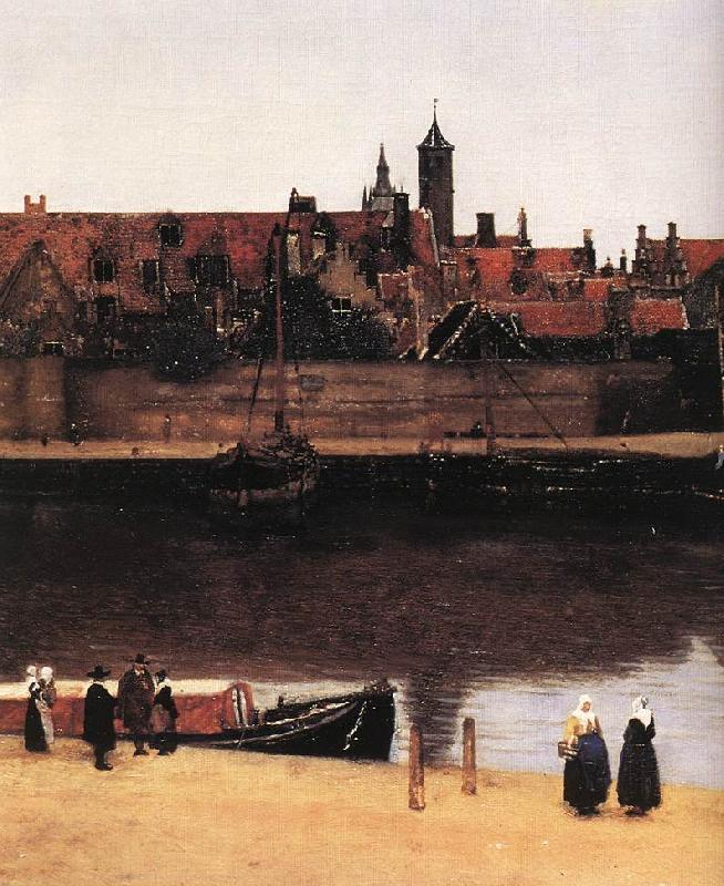 VERMEER VAN DELFT, Jan View of Delft (detail) est